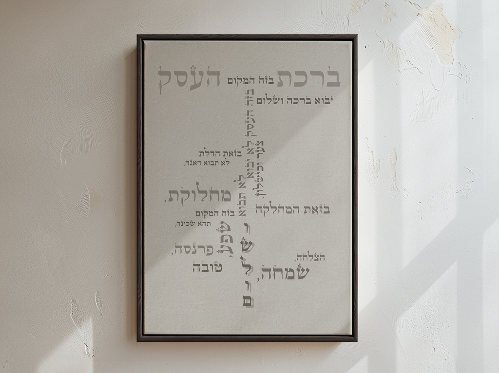 מארז ברכת העסק + מסגרת פרמיום